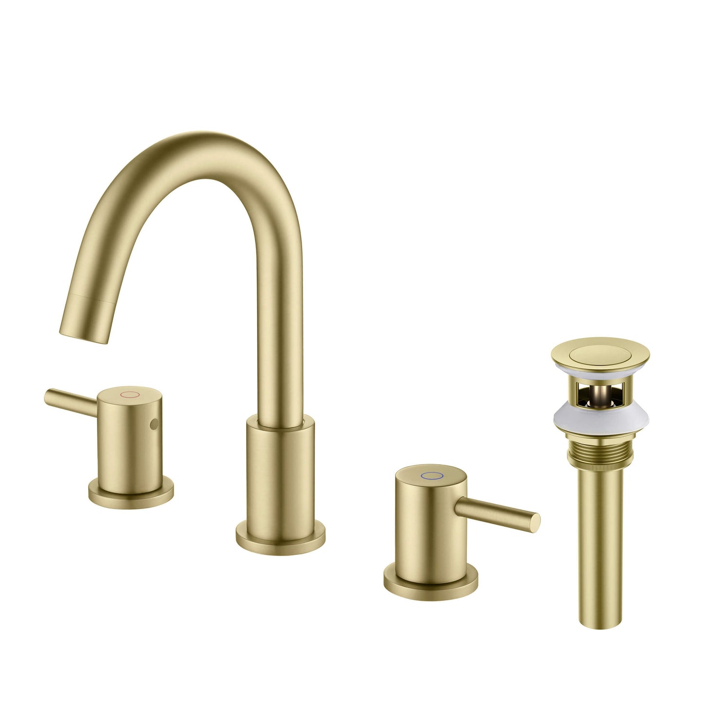 Halo 8" Widespread High-Arc Bathroom Sink Faucet with Drain Assembly