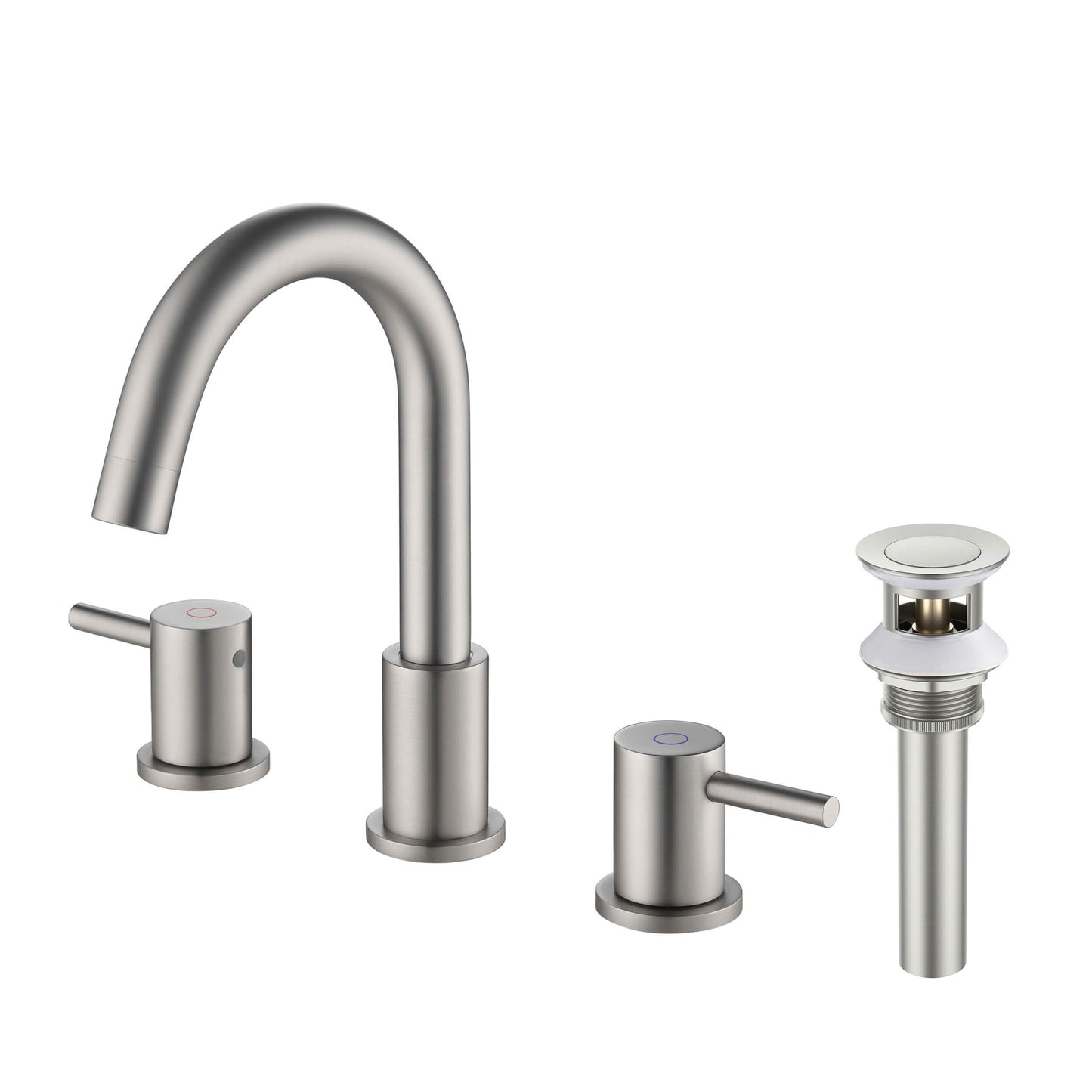 Halo 8" Widespread High-Arc Bathroom Sink Faucet with Drain Assembly