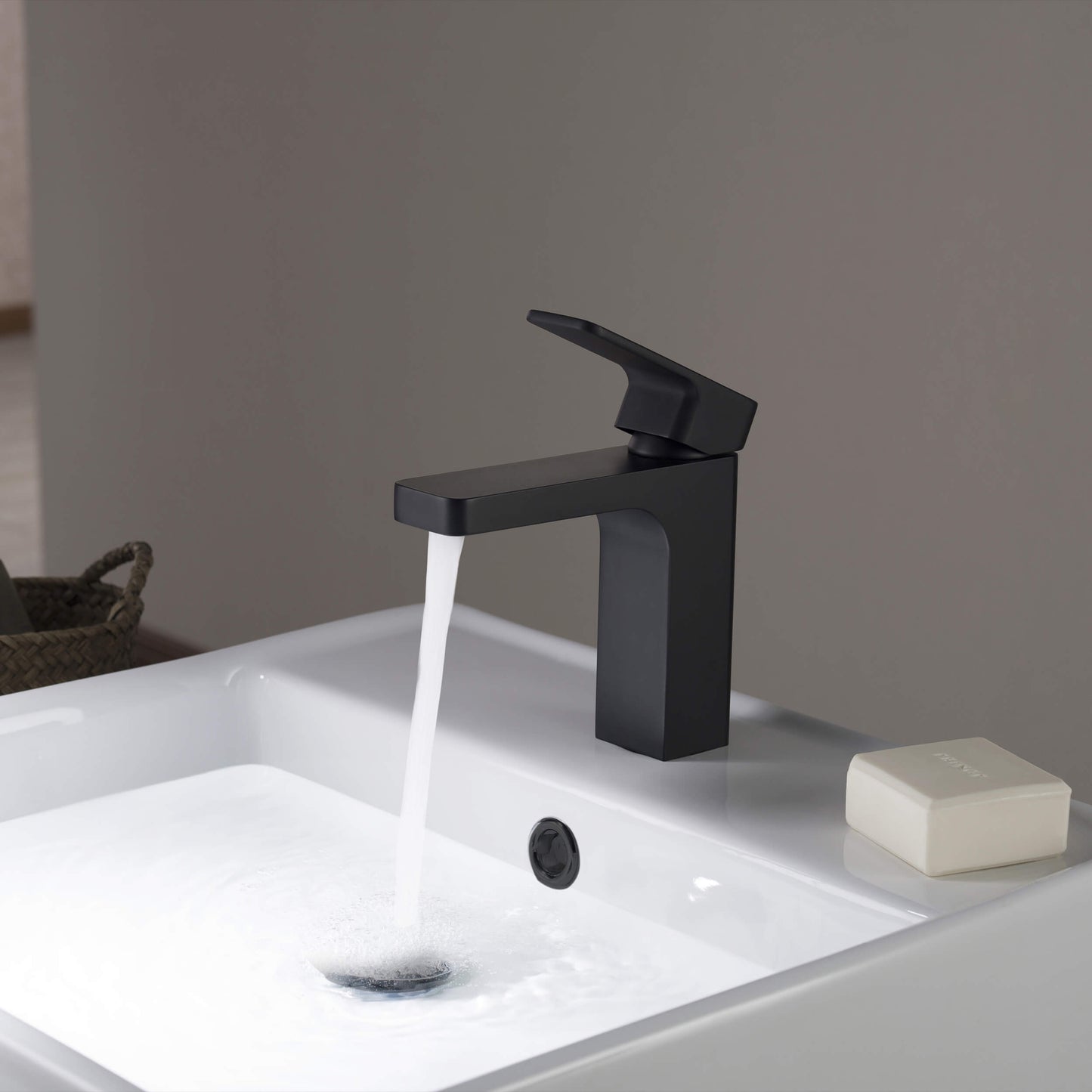 Fusion Single Handle Bathroom Vanity Sink Faucet with Pop Up Drain