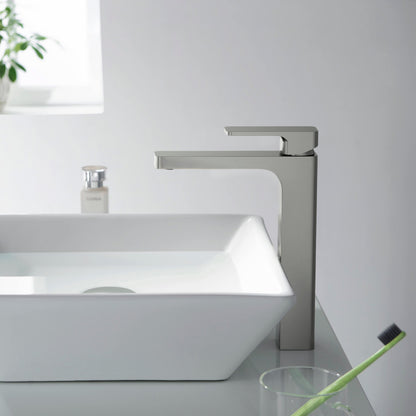 Fusion Single Handle Bathroom Vessel Sink Faucet with Pop Up Drain
