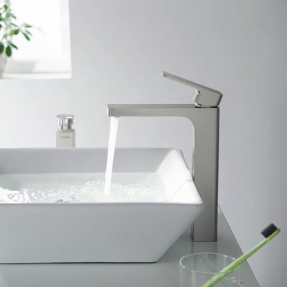 Fusion Single Handle Bathroom Vessel Sink Faucet with Pop Up Drain