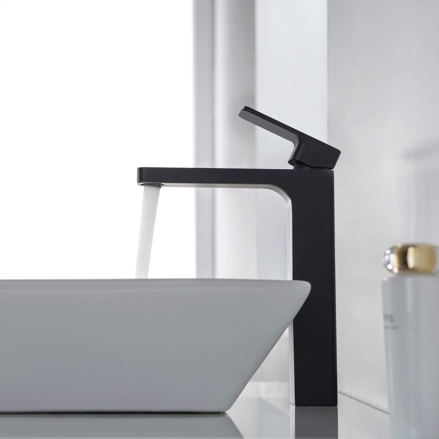 Fusion Single Handle Bathroom Vessel Sink Faucet with Pop Up Drain