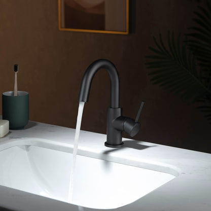 Halo Single Handle High-Arc Bathroom Sink Faucet with Pop Up Drain