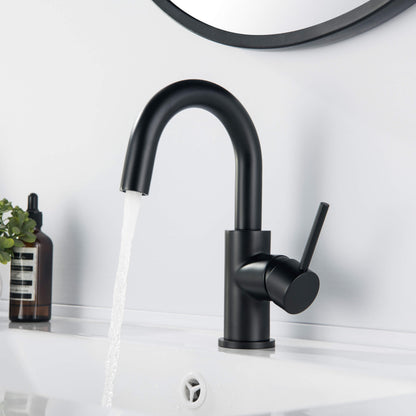 Halo Single Handle High-Arc Bathroom Sink Faucet with Pop Up Drain