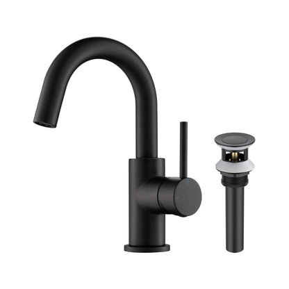 Halo Single Handle High-Arc Bathroom Sink Faucet with Pop Up Drain