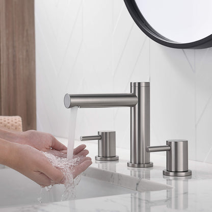 Halo 8" Widespread Bathroom Sink Faucet with Drain Assembly