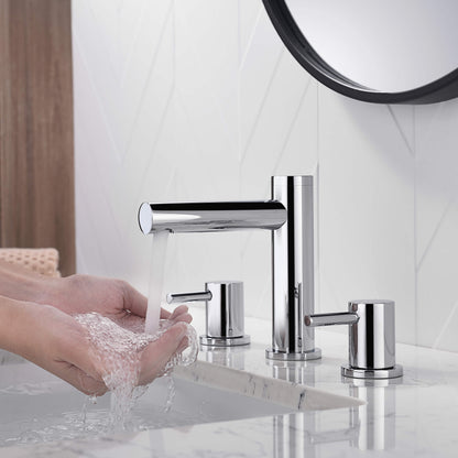 Halo 8" Widespread Bathroom Sink Faucet with Drain Assembly
