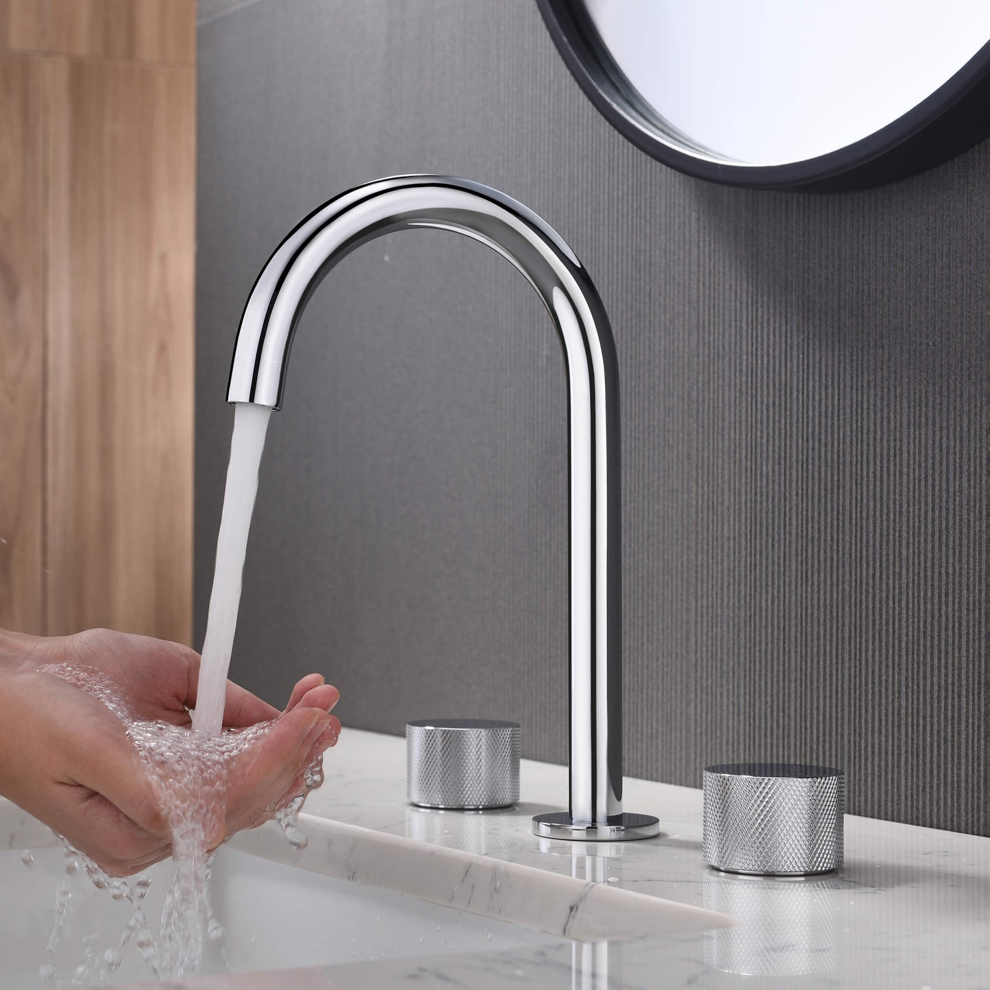 Verona 8" Widespread Bathroom Sink Faucet with Drain Assembly