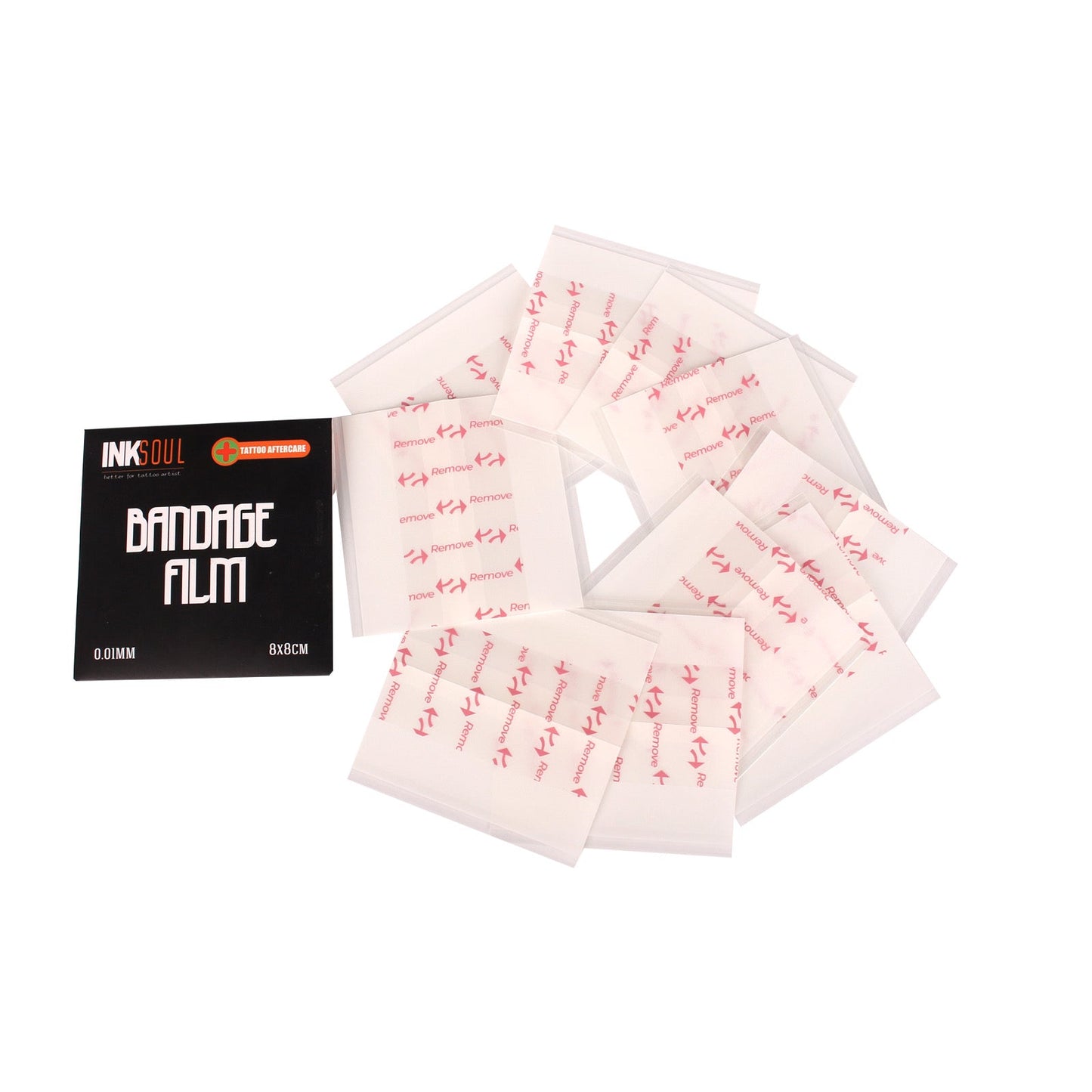 INKSOUL® Tattoo Aftercare Bandage Film 0.01mm ultrathin 3.1in X 3.1in 10sheets