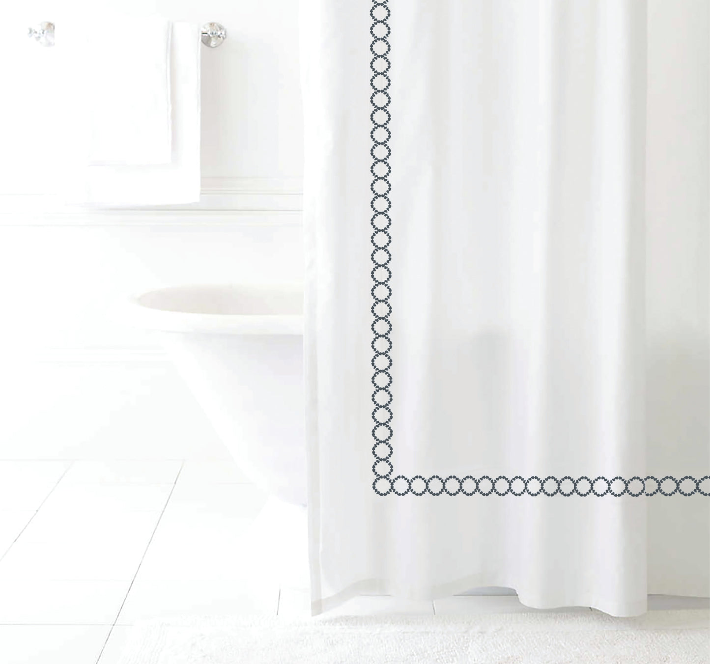 Clean Design Home® Cotton Sateen Shower Curtain