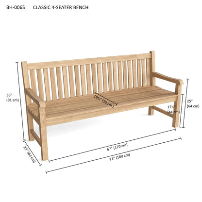 Classic 4-Seater Bench