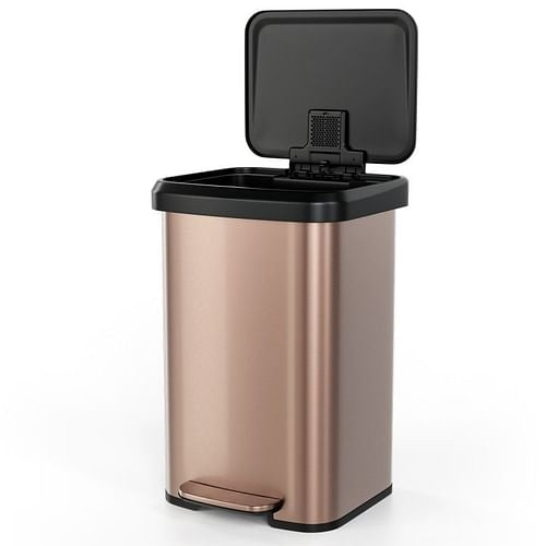 13-Gallon Copper Gold Stainless Steel Step Trash Can with Soft Close | Kitchen [Metal] | Kitchen + Metal