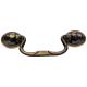 3-1/2" Center-to-Center Brushed Antique Brass Kingsport Cabinet Drop Pull