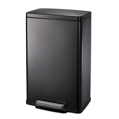 Stainless Steel 13-Gallon Kitchen Trash Can with Step Lid Charcoal | Trash Cans | Kitchen [Metal] | Kitchen + Metal