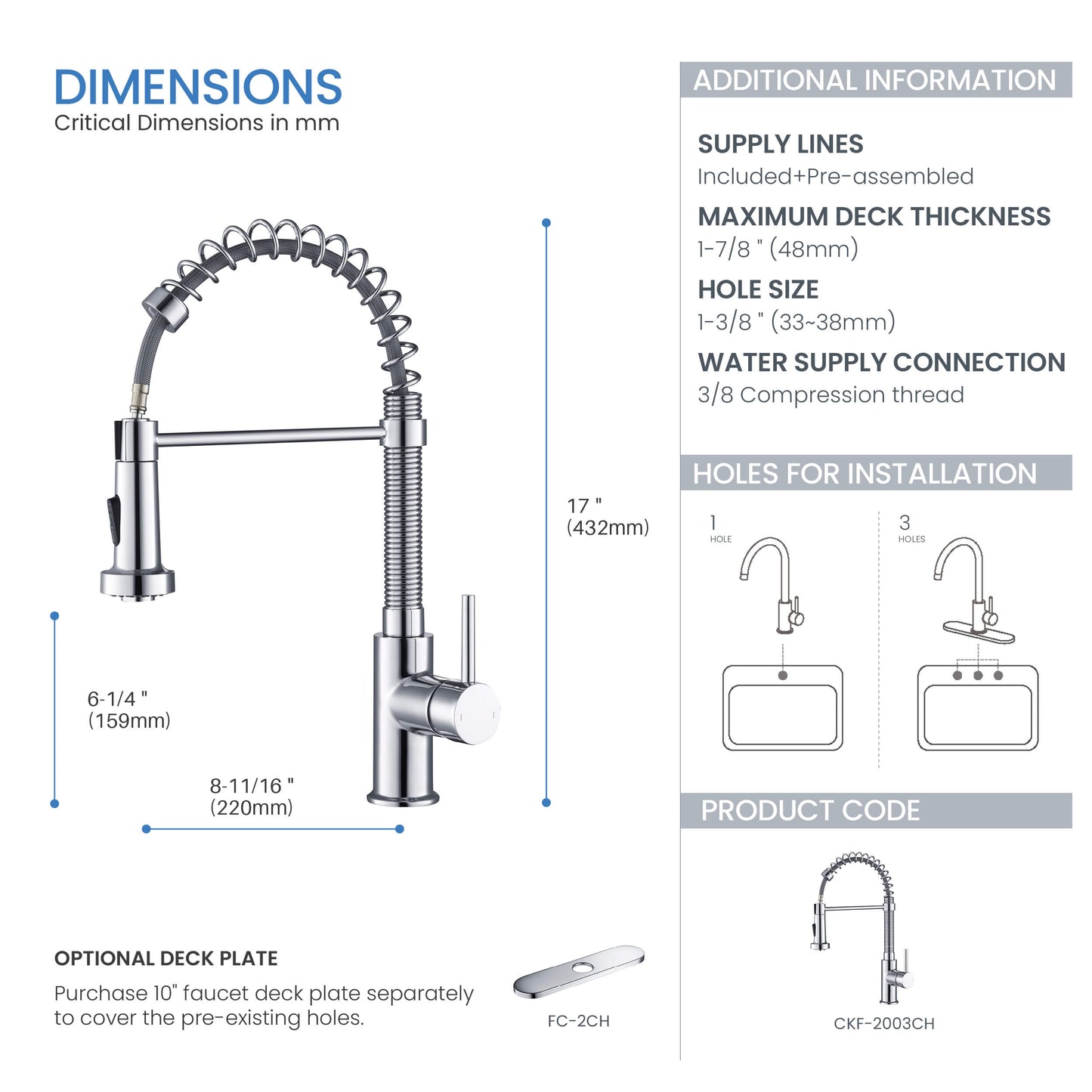 Genova Commercial Style Single Handle Pull Down Kitchen Sink Faucet