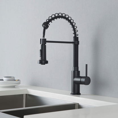 Genova Commercial Style Single Handle Pull Down Kitchen Sink Faucet