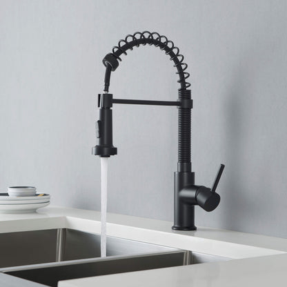 Genova Commercial Style Single Handle Pull Down Kitchen Sink Faucet