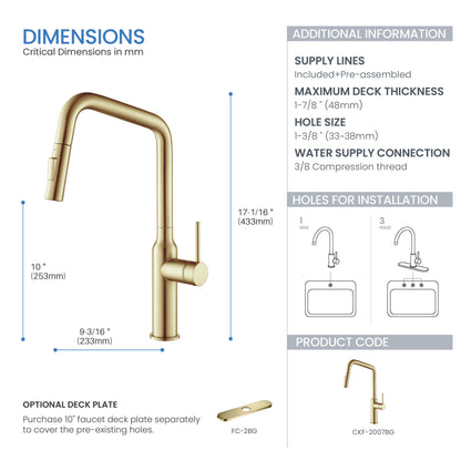 Tampa Single Handle Pull Down Kitchen Sink Faucet