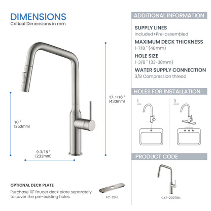 Tampa Single Handle Pull Down Kitchen Sink Faucet