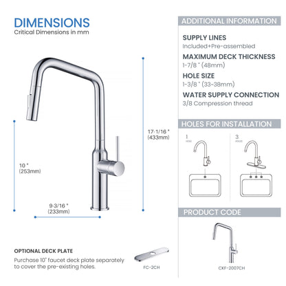 Tampa Single Handle Pull Down Kitchen Sink Faucet