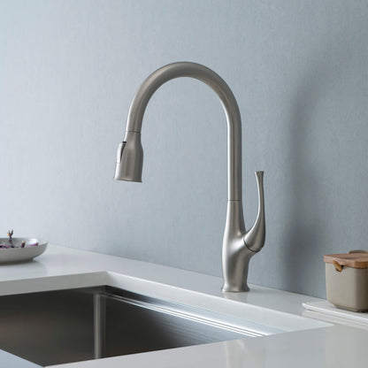 Kansas Single Handle Pull Down Kitchen Sink Faucet