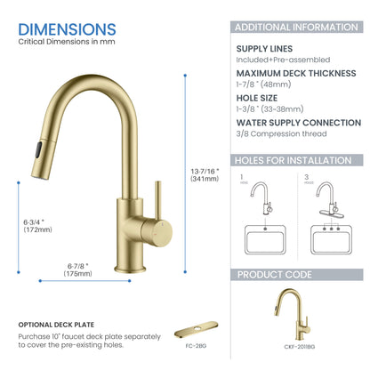 Halo Single Handle Pull Down Kitchen & Bar Sink Faucet