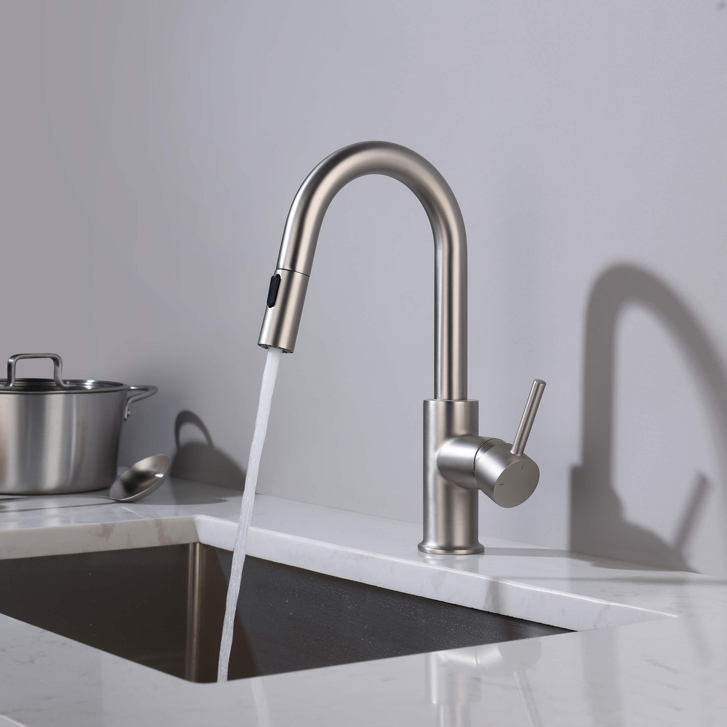 Halo Single Handle Pull Down Kitchen & Bar Sink Faucet