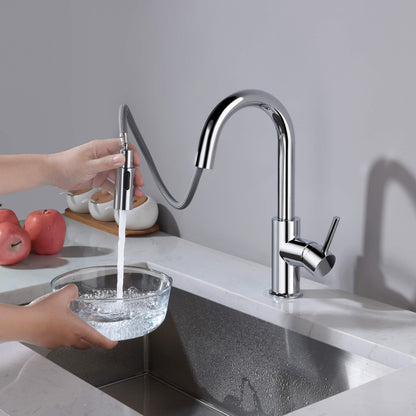 Halo Single Handle Pull Down Kitchen & Bar Sink Faucet