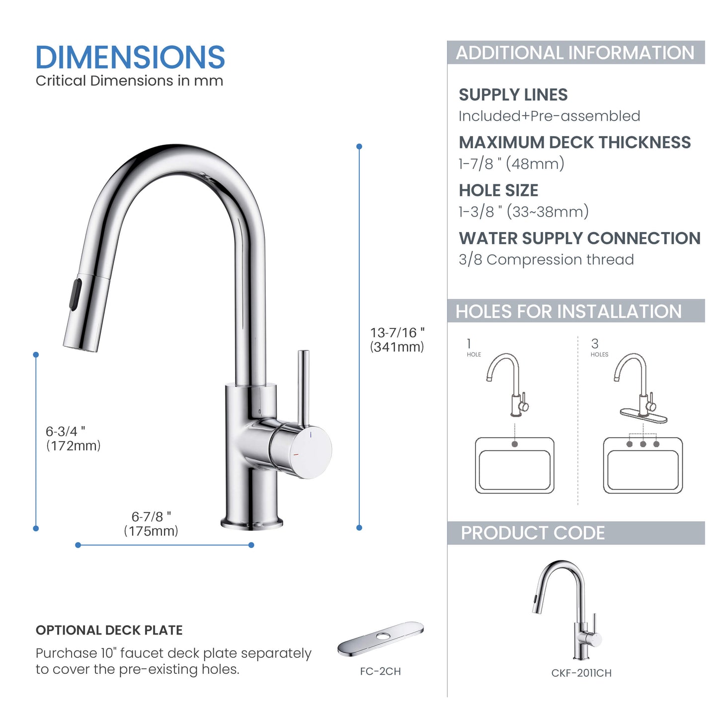 Halo Single Handle Pull Down Kitchen & Bar Sink Faucet