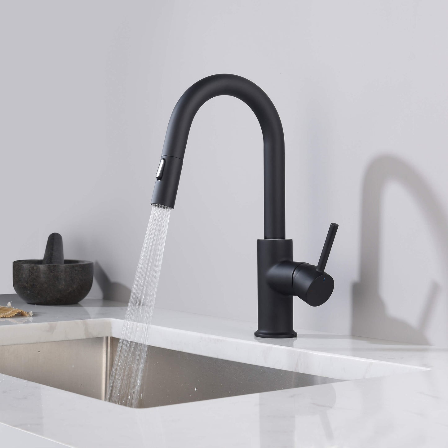 Halo Single Handle Pull Down Kitchen & Bar Sink Faucet