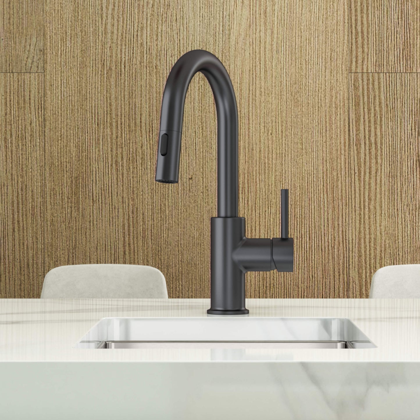 Halo Single Handle Pull Down Kitchen & Bar Sink Faucet