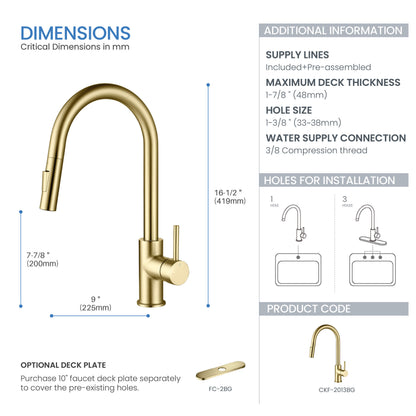 Halo Single Handle Pull Down Kitchen Faucet
