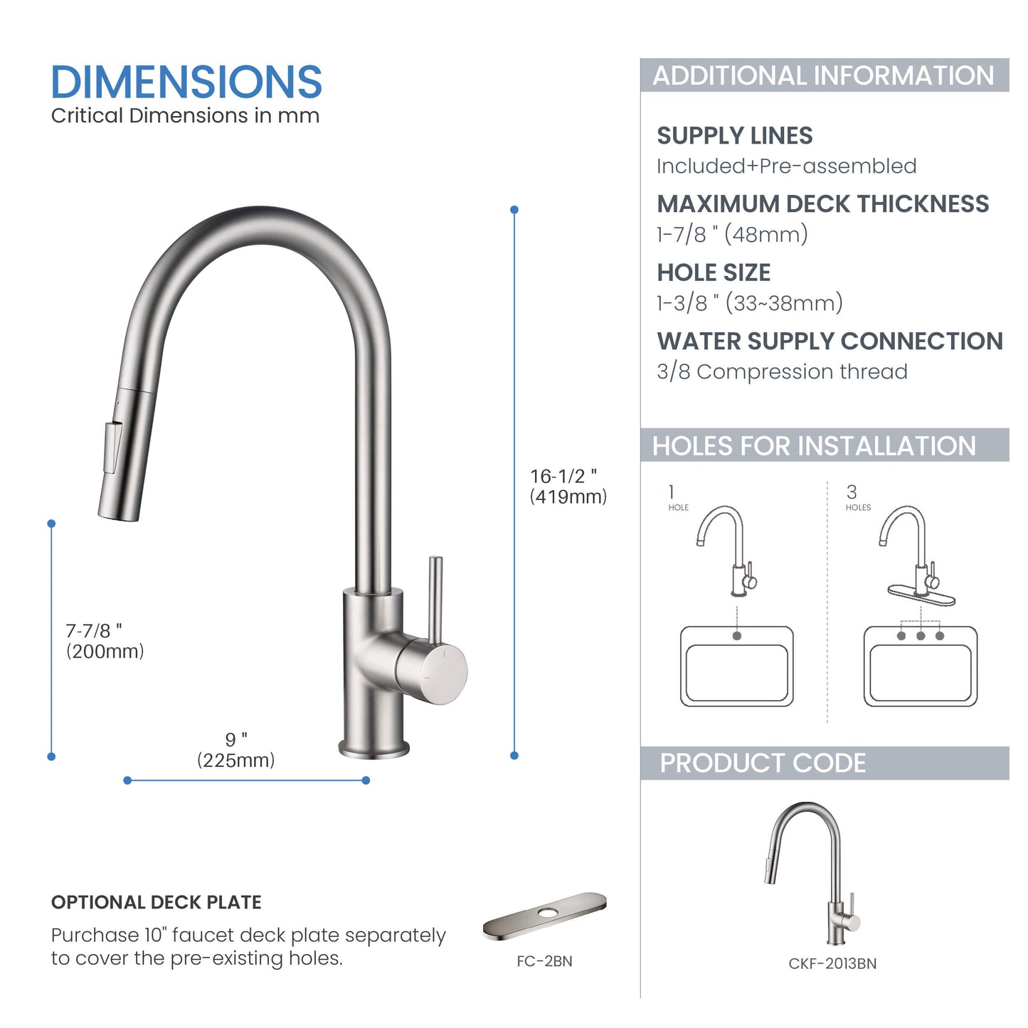 Halo Single Handle Pull Down Kitchen Faucet
