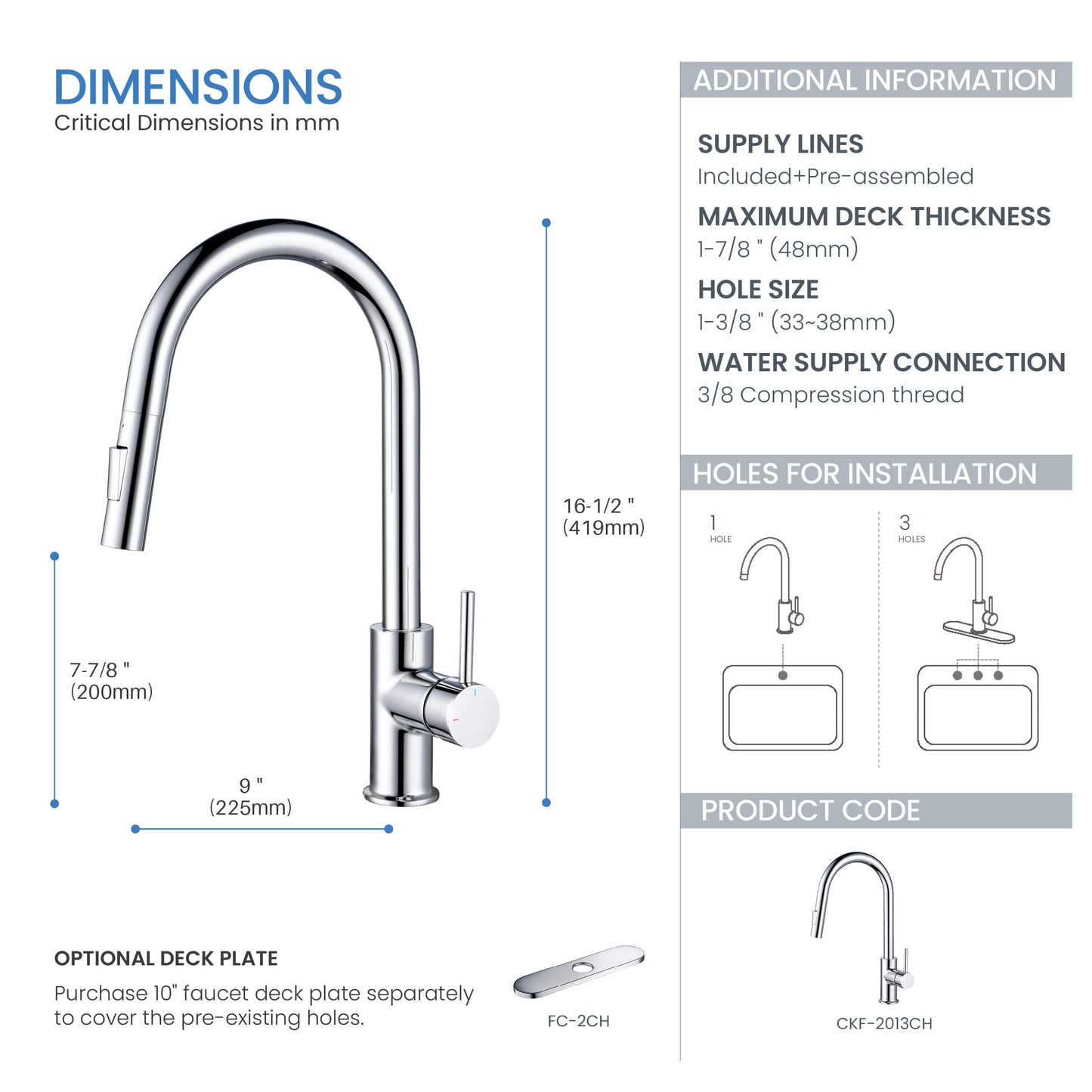 Halo Single Handle Pull Down Kitchen Faucet