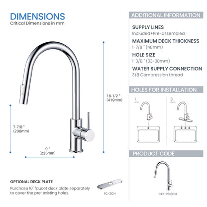 Halo Single Handle Pull Down Kitchen Faucet