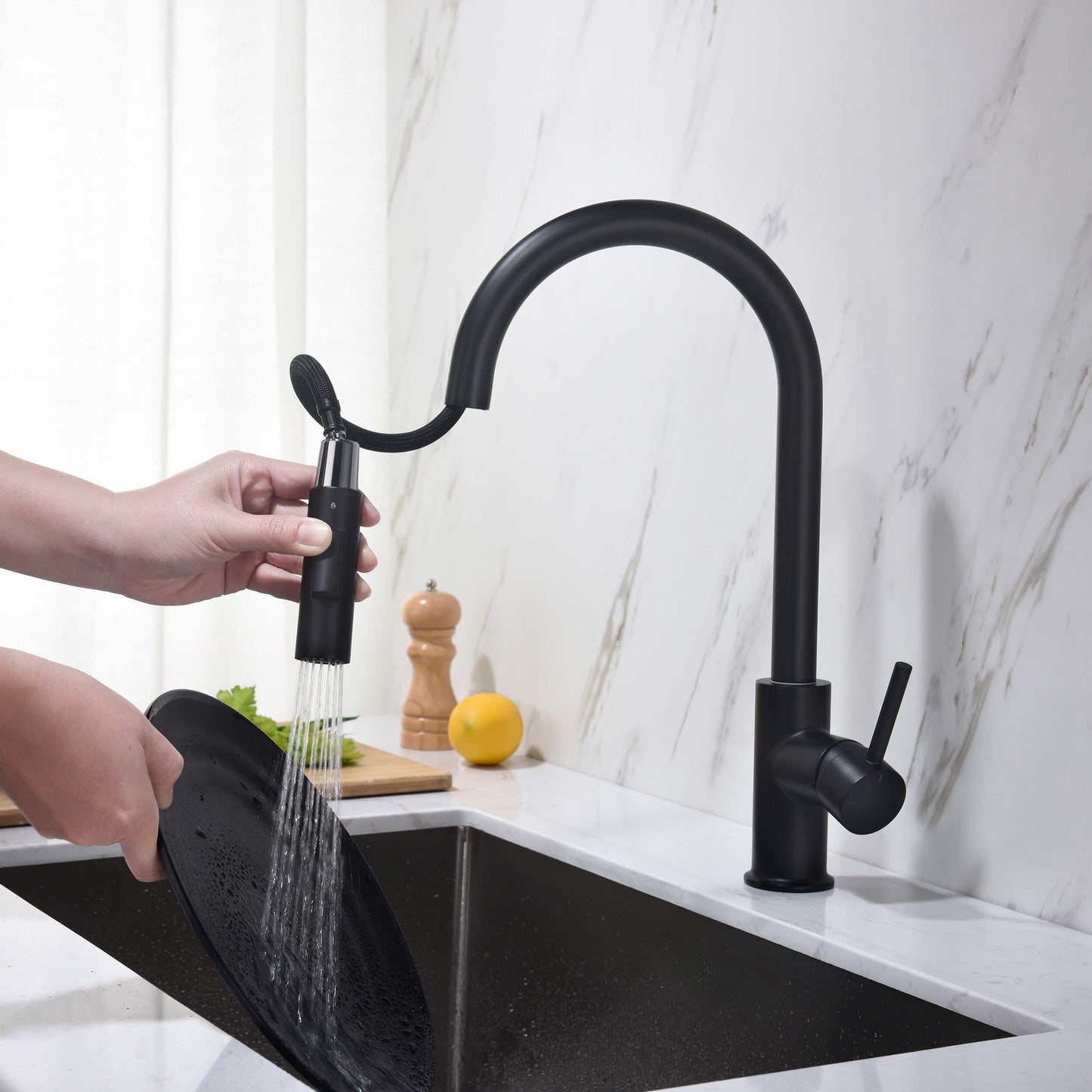 Halo Single Handle Pull Down Kitchen Faucet