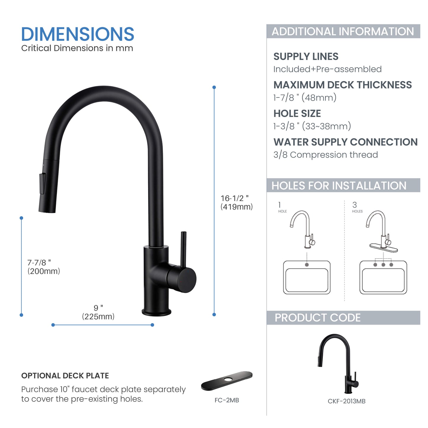 Halo Single Handle Pull Down Kitchen Faucet