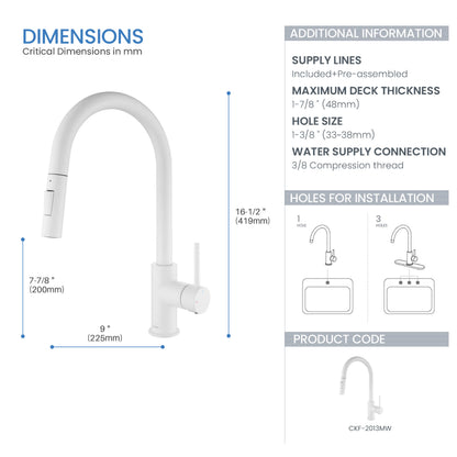 Halo Single Handle Pull Down Kitchen Faucet