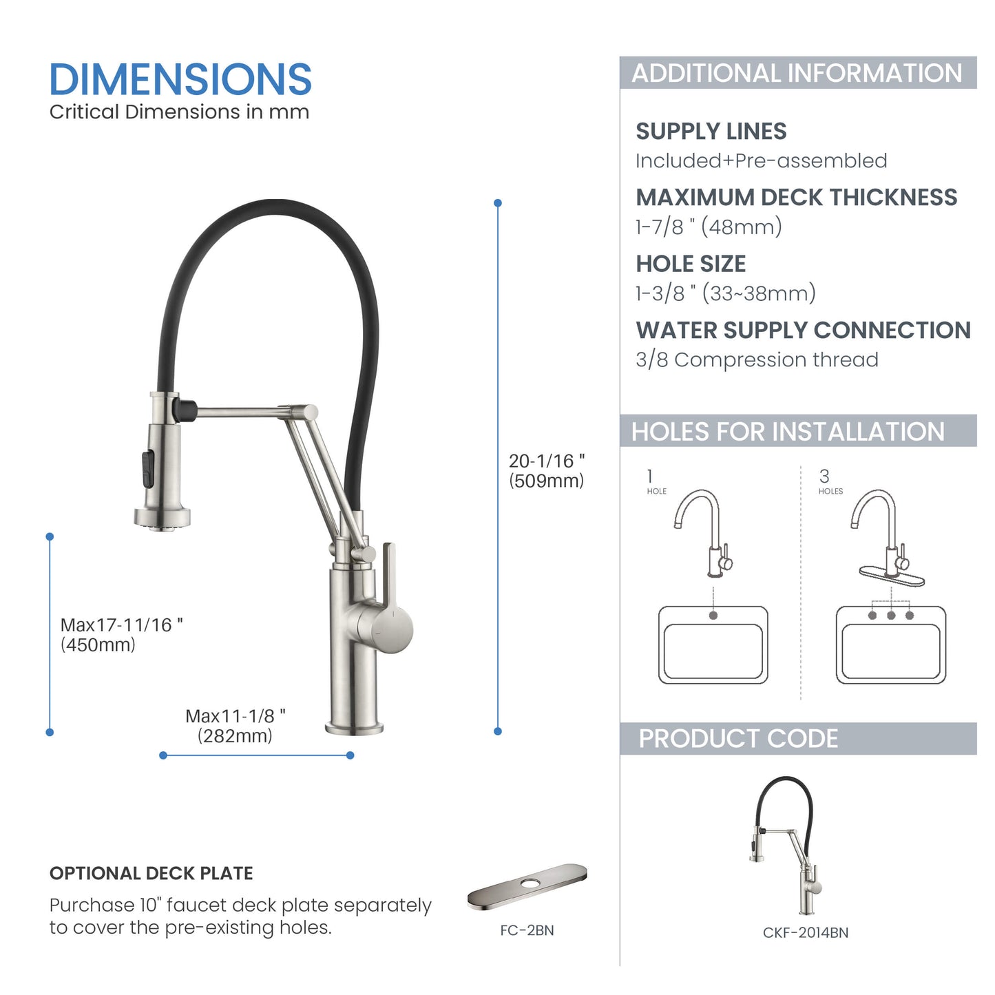 Vista Single Handle Pull Down Kitchen Faucet