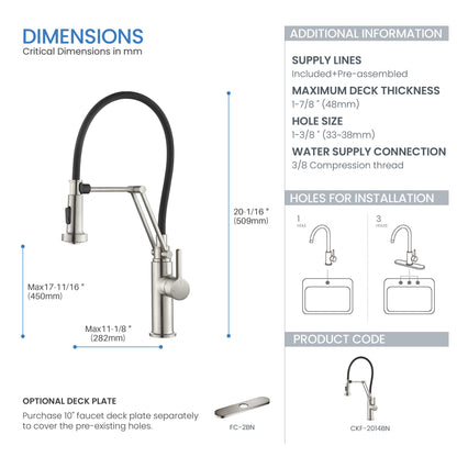 Vista Single Handle Pull Down Kitchen Faucet
