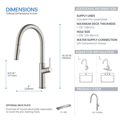 Neo Single Handle Pull Down Kitchen Sink Faucet