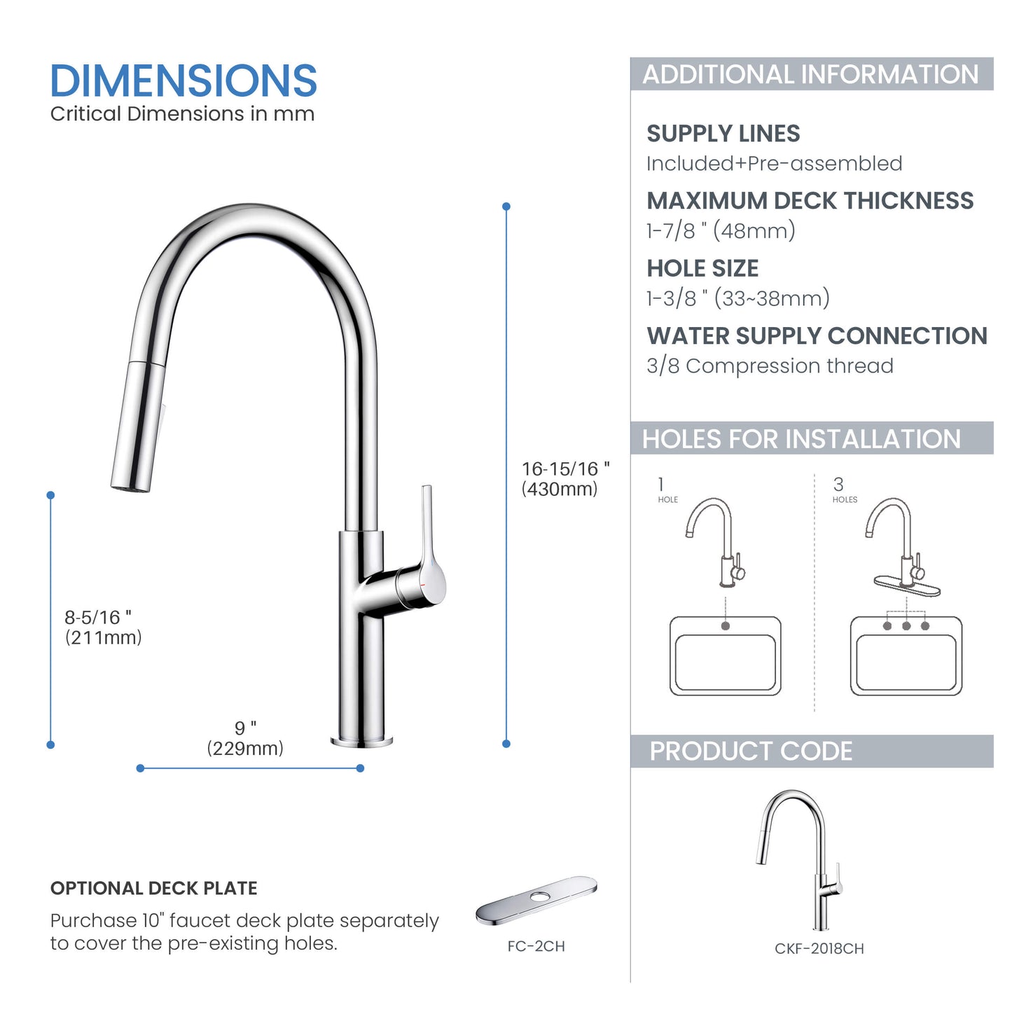 Neo Single Handle Pull Down Kitchen Sink Faucet