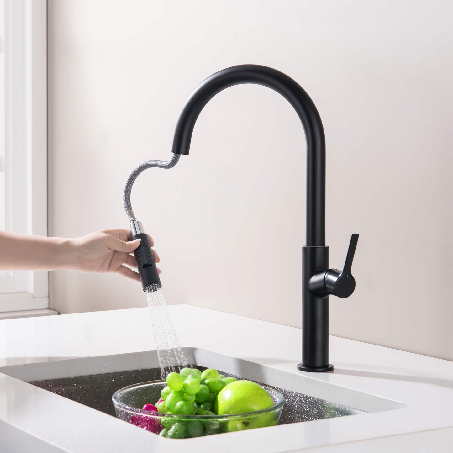 Neo Single Handle Pull Down Kitchen Sink Faucet