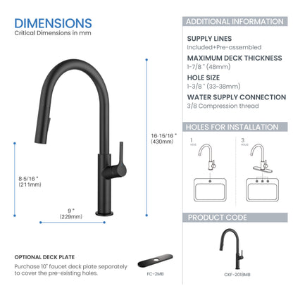 Neo Single Handle Pull Down Kitchen Sink Faucet