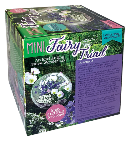 Fairy Triad Glass Terrarium Seed Starting Kit