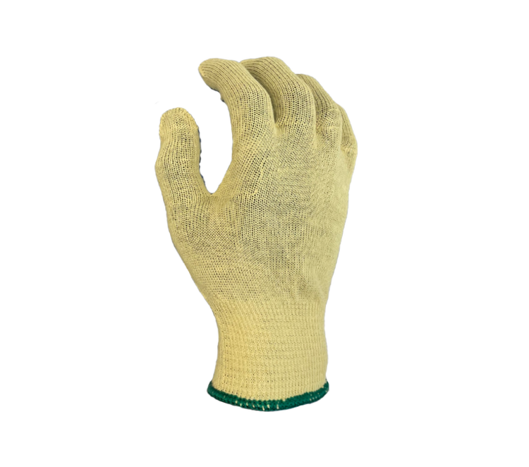 Task Gloves CM28547 15 gauge Aramid shell, One-sided Blue PVC blocks, ANSI Cut A2