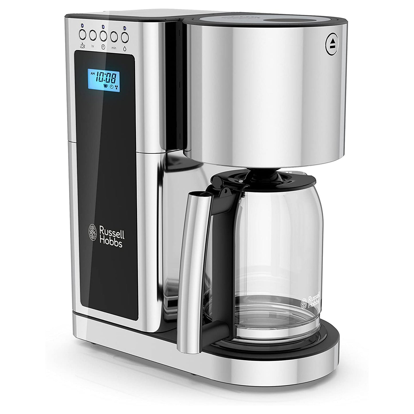 Russell Hobbs Glass 8 Cup Coffeemaker in Black and Stainless Steel | Kitchen + Metal