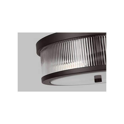 Visual Comfort | Geneva Medium Flush Mount CF1052 | Chapman & Myers | Clear Fluted Glass | Studio Collection