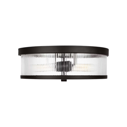 Visual Comfort | Geneva Medium Flush Mount CF1052 | Chapman & Myers | Clear Fluted Glass | Studio Collection