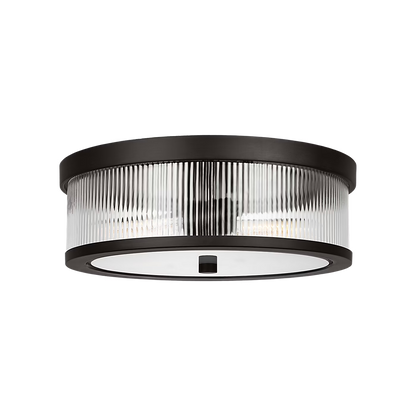 Visual Comfort | Geneva Medium Flush Mount CF1052 | Chapman & Myers | Clear Fluted Glass | Studio Collection